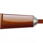 Vector de dibujo de tubo de color marrón