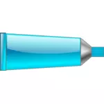 Vector image of cyan colour tube
