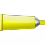 Gráficos vetoriais do tubo de cor amarela