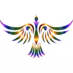 Illustration de l’oiseau tribal abstrait coloré