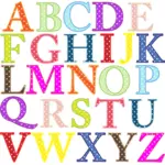 Fargerike alfabetet store