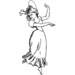 Garota dançando retrô