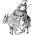 Mulher gorda e uma mula