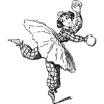 Imagen cómica de la bailarina
