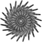 Stekelige whirlpool vorm vector afbeelding