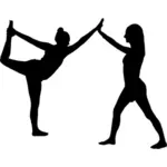 Kooperative Yoga silhouette