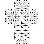 Černá a bílá dekorativní kříž