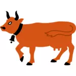 橙色的牛