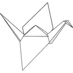 Origami crane vektor grafis
