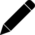 Pastel czarny długopis wektor clipart