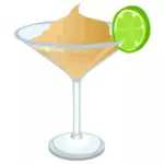 Martini med lime skiva vektorgrafik