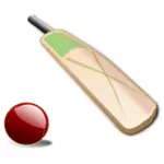 Cricket-Schläger und Ball-Vektor-Illustrationen