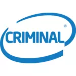 Criminele blauwe logo