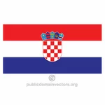 クロアチアのベクトル フラグ