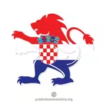 クロアチア国旗オーバル