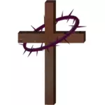 Cross with crown of thorns