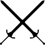 Crossed swords silhouette