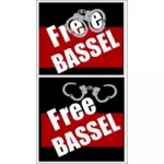 Grafika wektorowa Basel niewoli i wolności plakat