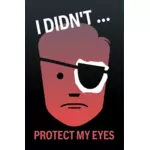 Ögon skydd affisch