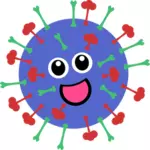 Söta virus illustration
