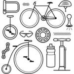 Jazda na rowerze ikony