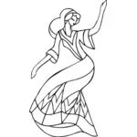 Žena v taneční pohyb