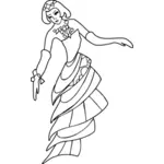Imagem vetorial de bailarina a dançar