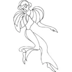 Retro dancing girl vector image