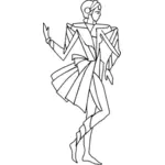 Tančící muž kresba