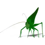 Image vectorielle de sauterelle verte