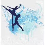 Ilustrace na plakátu s baletkami