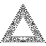 Triangular black and white garnish