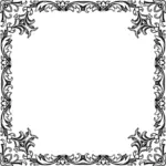 Wide leafy garnished frame