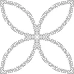 四-指针花卉符号