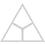 Bloeien driehoekige frame