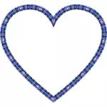 Mavi kalp dekorasyon