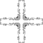 Dekorativní styl Vintage kříž