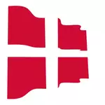 덴마크의 물결 모양의 국기