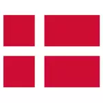 Duński flaga wektor