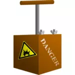 Vektorbild av brun detonator box