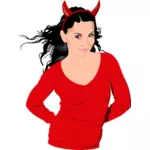 Devilish girl image