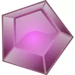 Seni klip multi permukaan berlian ungu vektor