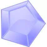 Berlian biru heksagonal vektor gambar