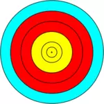 Vector Illustrasjon av seks ringer i tre farger