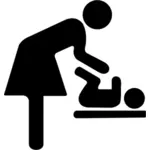 Bebek bezi değiştirme simgesi