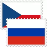Czech to Russian stamp