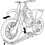 Dirtbike soporte de imagen vectorial