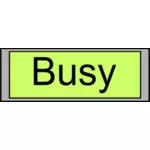 Цифровой дисплей «Занят» векторное изображение