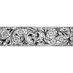 Decorative divider with flowers and plants