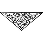 Decorative divider in triangle